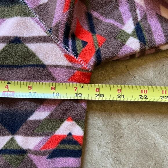 Eddie Bauer Fleece 1/4 Zip Sweater M Geometric Outdoor Granola Girl Cabincore - Picture 6 of 7